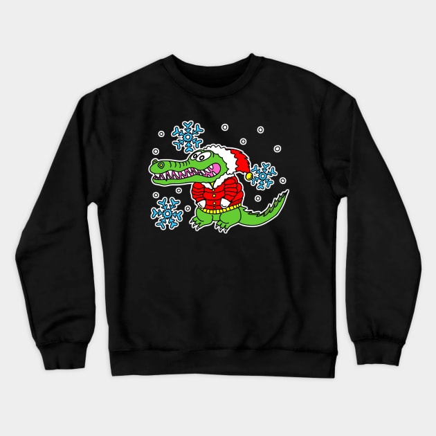 Freezing Alligator Crewneck Sweatshirt by LatticeART